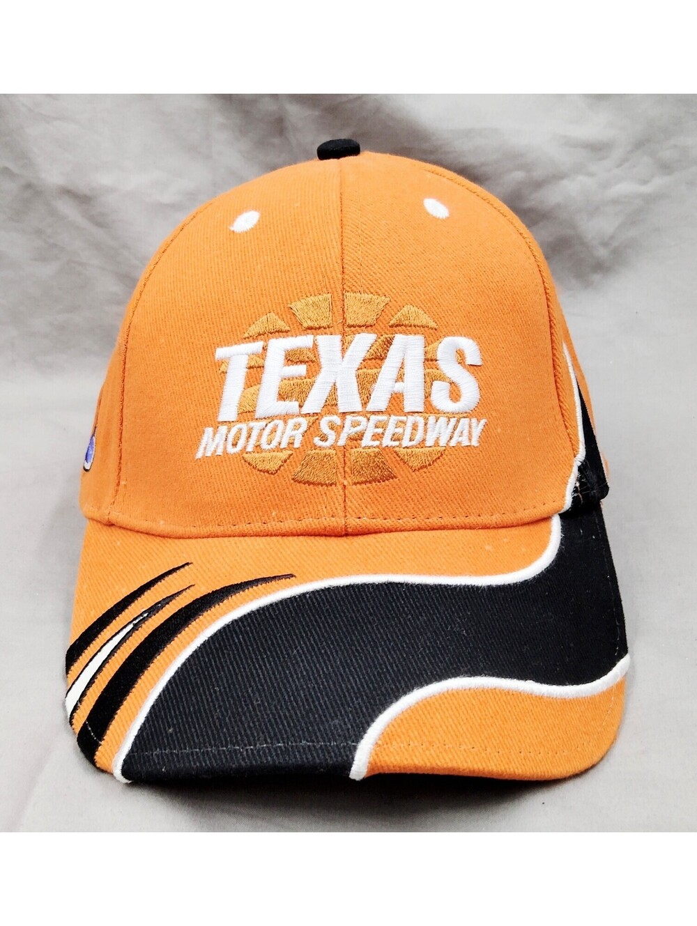 Texas Motor Speedway TMS NASCAR Racing Orange Black Adjustable Hat Cap OSFM